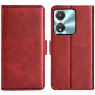 For Honor X5c Plus Dual-side Magnetic Buckle Horizontal Flip Leather Phone Case(Red)