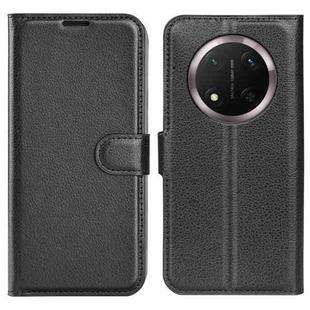 For Honor X9c Litchi Texture Horizontal Flip Leather Phone Case with Holder(Black)