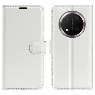 For Honor X9c Litchi Texture Horizontal Flip Leather Phone Case with Holder(White)