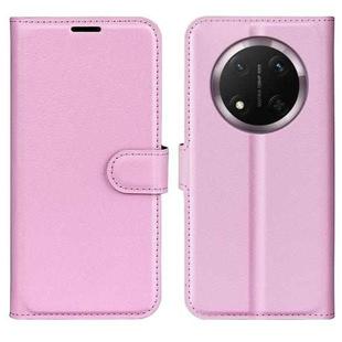 For Honor X9c Litchi Texture Horizontal Flip Leather Phone Case with Holder(Pink)
