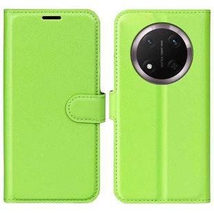 For Honor X9c Litchi Texture Horizontal Flip Leather Phone Case with Holder(Green)