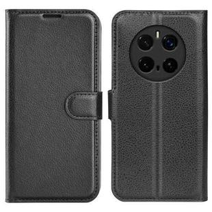 For Honor Magic7 Pro Litchi Texture Horizontal Flip Leather Phone Case with Holder(Black)