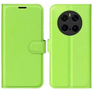 For Honor Magic7 Pro Litchi Texture Horizontal Flip Leather Phone Case with Holder(Green)