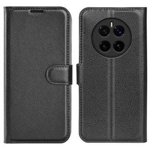 For Honor Magic7 5G Litchi Texture Horizontal Flip Leather Phone Case with Holder(Black)