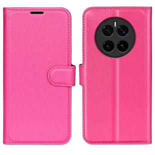 For Honor Magic7 5G Litchi Texture Horizontal Flip Leather Phone Case with Holder(Rose Red)