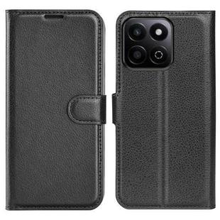 For Honor 200 Smart Litchi Texture Horizontal Flip Leather Phone Case with Holder(Black)