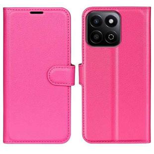 For Honor 200 Smart Litchi Texture Horizontal Flip Leather Phone Case with Holder(Rose Red)