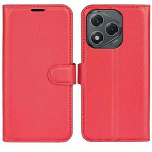 For Honor 400 Lite Litchi Texture Horizontal Flip Leather Phone Case with Holder(Red)