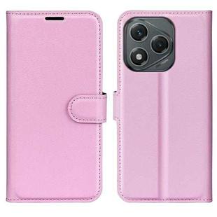 For Honor 400 Lite Litchi Texture Horizontal Flip Leather Phone Case with Holder(Pink)
