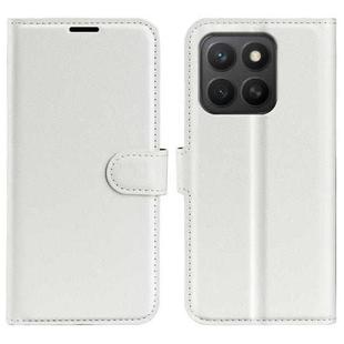 For Honor X8c Litchi Texture Horizontal Flip Leather Phone Case with Holder(White)