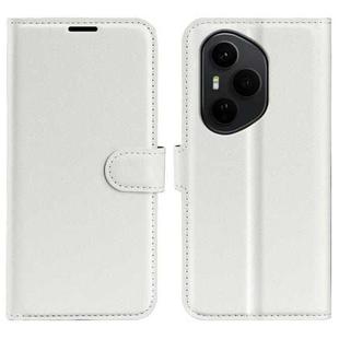 For Honor 400 Pro Global 160.8mm Litchi Texture Horizontal Flip Leather Phone Case with Holder(White)