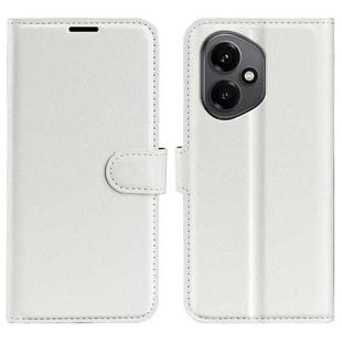 For Honor 400 Global Litchi Texture Horizontal Flip Leather Phone Case with Holder(White)