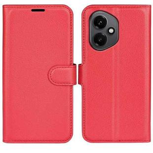 For Honor 400 Global Litchi Texture Horizontal Flip Leather Phone Case with Holder(Red)