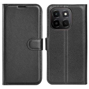 For Honor X6c Litchi Texture Horizontal Flip Leather Phone Case with Holder(Black)