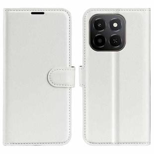 For Honor X6c Litchi Texture Horizontal Flip Leather Phone Case with Holder(White)