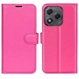 For Honor 400 Smart Litchi Texture Horizontal Flip Leather Phone Case with Holder(Rose Red)
