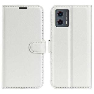 For Motorola Moto G 5G 2023 Litchi Texture Horizontal Flip Leather Phone Case with Holder(White)