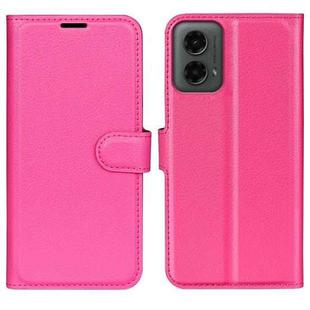 For Motorola Moto G 5G 2024 Litchi Texture Horizontal Flip Leather Phone Case with Holder(Rose red)