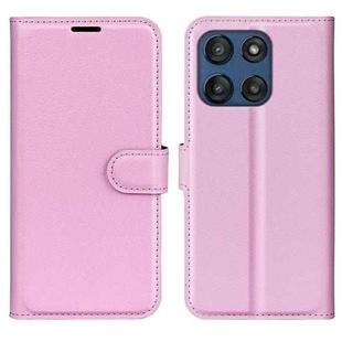For Motorola Moto G Stylus 5G 2025 Litchi Texture Horizontal Flip Leather Phone Case with Holder(Pink)