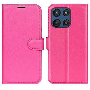 For Motorola Moto G Stylus 5G 2025 Litchi Texture Horizontal Flip Leather Phone Case with Holder(Rose red)