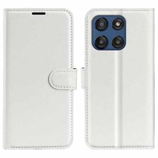 For Motorola Edge 60 / 60 Fusion Litchi Texture Horizontal Flip Leather Phone Case with Holder(White)
