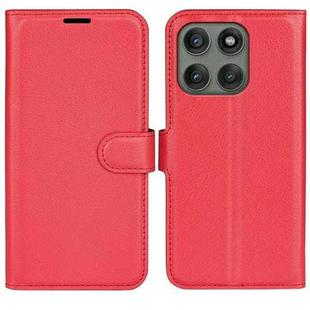For Motorola Edge 60 Pro Litchi Texture Horizontal Flip Leather Phone Case with Holder(Red)