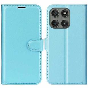 For Motorola Edge 60 Pro Litchi Texture Horizontal Flip Leather Phone Case with Holder(Blue)