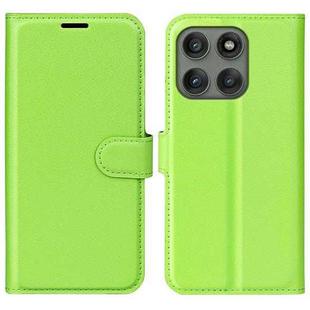 For Motorola Edge 60 Pro Litchi Texture Horizontal Flip Leather Phone Case with Holder(Green)