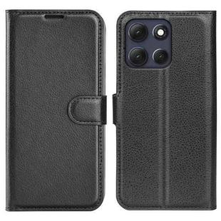 For Motorola Moto G86 5G Litchi Texture Horizontal Flip Leather Phone Case with Holder(Black)