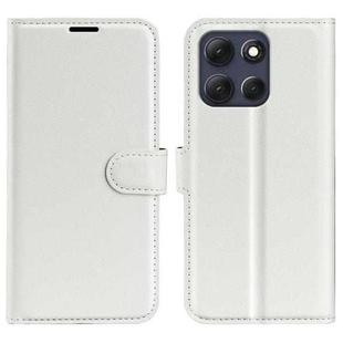 For Motorola Moto G86 5G Litchi Texture Horizontal Flip Leather Phone Case with Holder(White)