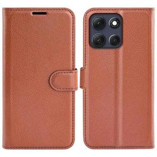 For Motorola Moto G86 5G Litchi Texture Horizontal Flip Leather Phone Case with Holder(Brown)