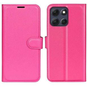 For Motorola Moto G86 5G Litchi Texture Horizontal Flip Leather Phone Case with Holder(Rose red)