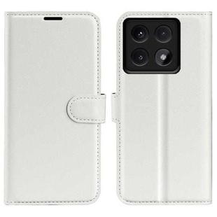 For Xiaomi 14T Litchi Texture Horizontal Flip Leather Phone Case with Holder(White)