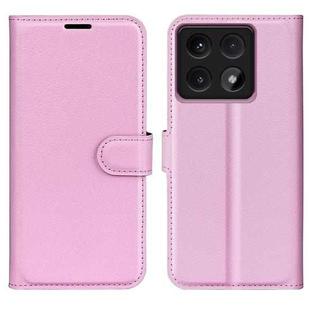 For Xiaomi 14T Litchi Texture Horizontal Flip Leather Phone Case with Holder(Pink)
