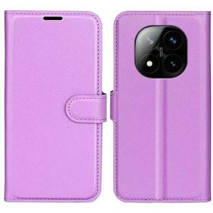 For Xiaomi Redmi Note 14 Pro+ Litchi Texture Horizontal Flip Leather Phone Case with Holder(Purple)