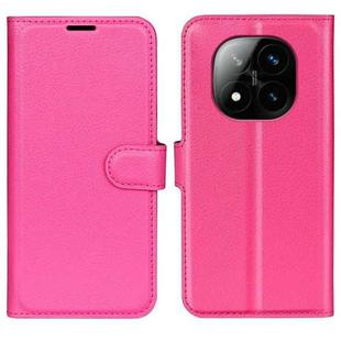 For Xiaomi Redmi Note 14 Pro+ Litchi Texture Horizontal Flip Leather Phone Case with Holder(Rose Red)