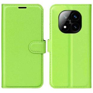 For Xiaomi Redmi Note 14 Pro+ Litchi Texture Horizontal Flip Leather Phone Case with Holder(Green)