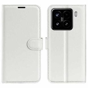 For Xiaomi 15 Litchi Texture Horizontal Flip Leather Phone Case with Holder(White)