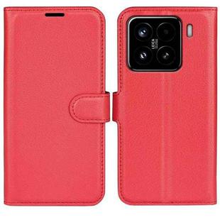 For Xiaomi 15 Litchi Texture Horizontal Flip Leather Phone Case with Holder(Red)