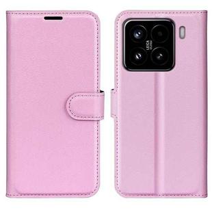 For Xiaomi 15 Litchi Texture Horizontal Flip Leather Phone Case with Holder(Pink)