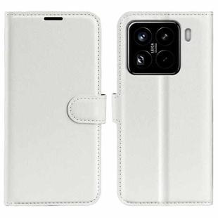 For Xiaomi 15 Pro Litchi Texture Horizontal Flip Leather Phone Case with Holder(White)