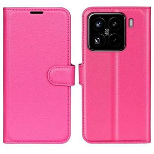 For Xiaomi 15 Pro Litchi Texture Horizontal Flip Leather Phone Case with Holder(Rose Red)