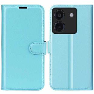 For Xiaomi Poco M7 Pro 5G Litchi Texture Horizontal Flip Leather Phone Case with Holder(Blue)