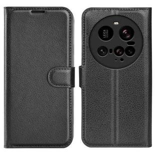 For Xiaomi 15 Ultra Litchi Texture Horizontal Flip Leather Phone Case with Holder(Black)