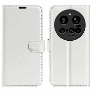 For Xiaomi 15 Ultra Litchi Texture Horizontal Flip Leather Phone Case with Holder(White)