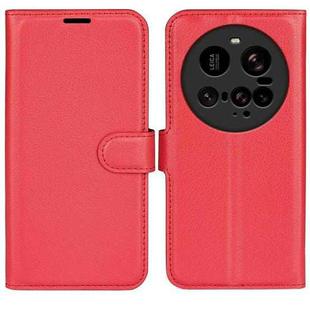 For Xiaomi 15 Ultra Litchi Texture Horizontal Flip Leather Phone Case with Holder(Red)