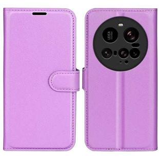 For Xiaomi 15 Ultra Litchi Texture Horizontal Flip Leather Phone Case with Holder(Purple)