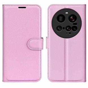 For Xiaomi 15 Ultra Litchi Texture Horizontal Flip Leather Phone Case with Holder(Pink)