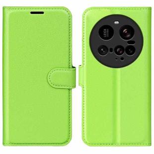 For Xiaomi 15 Ultra Litchi Texture Horizontal Flip Leather Phone Case with Holder(Green)