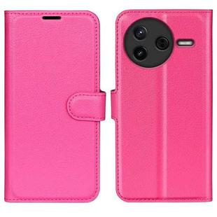 For Xiaomi Poco F7 Pro / Redmi K80 Litchi Texture Horizontal Flip Leather Phone Case with Holder(Rose red)